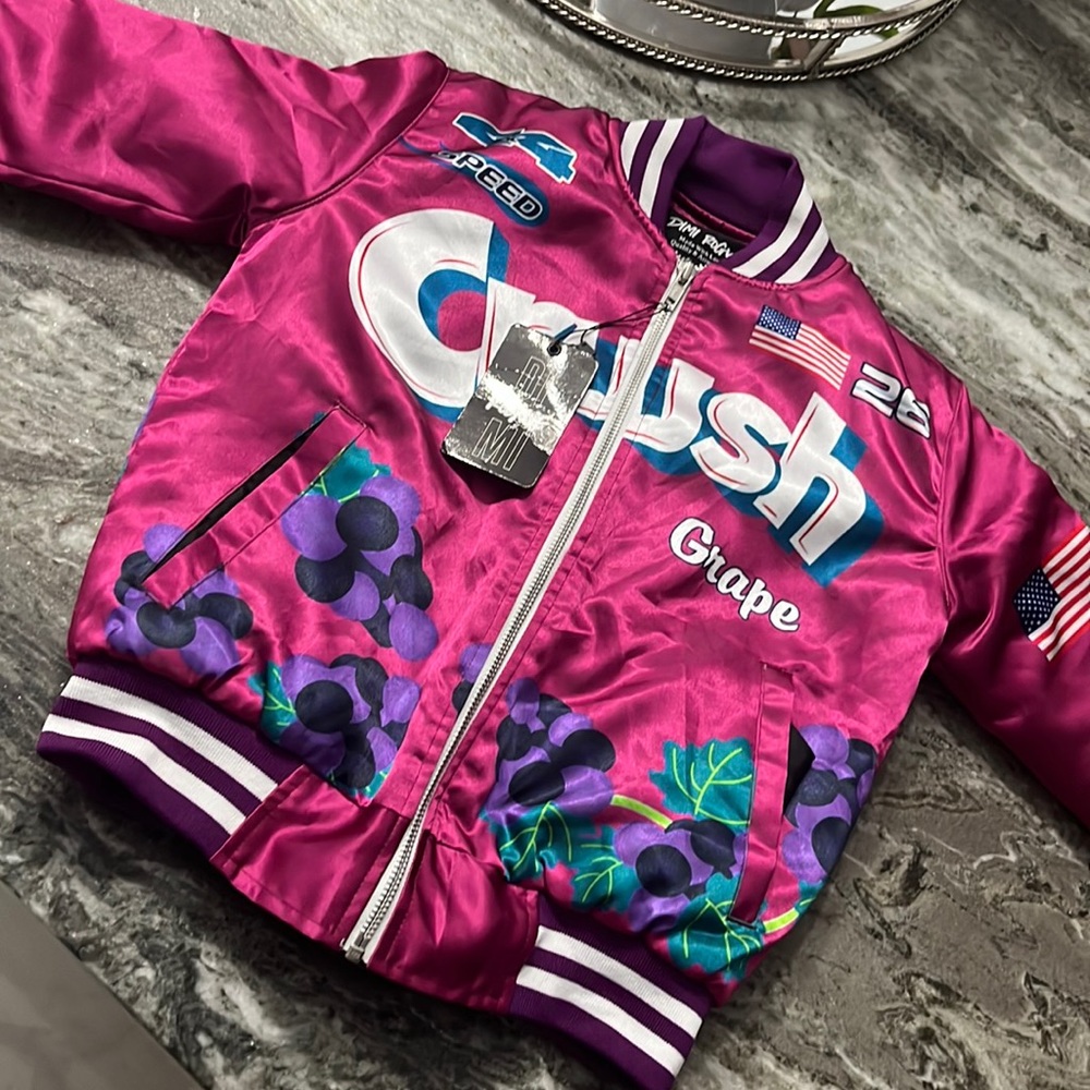 Grape crush bomber jacket